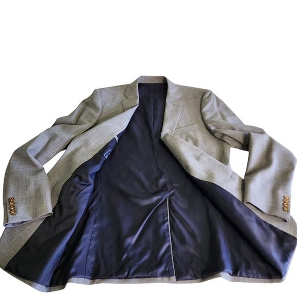 J Crew Factory Mens Classic Fit Thompson Wool Blazer Jacket Size 40L Gray Career - Picture 7 of 15